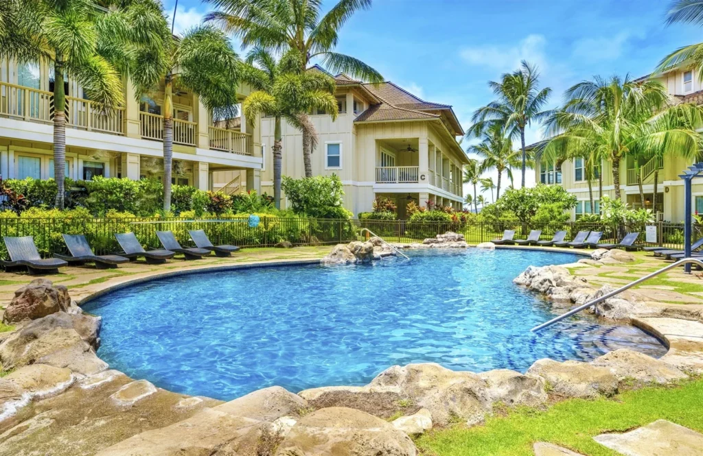 Enjoy a cocktail next to the resort style pool