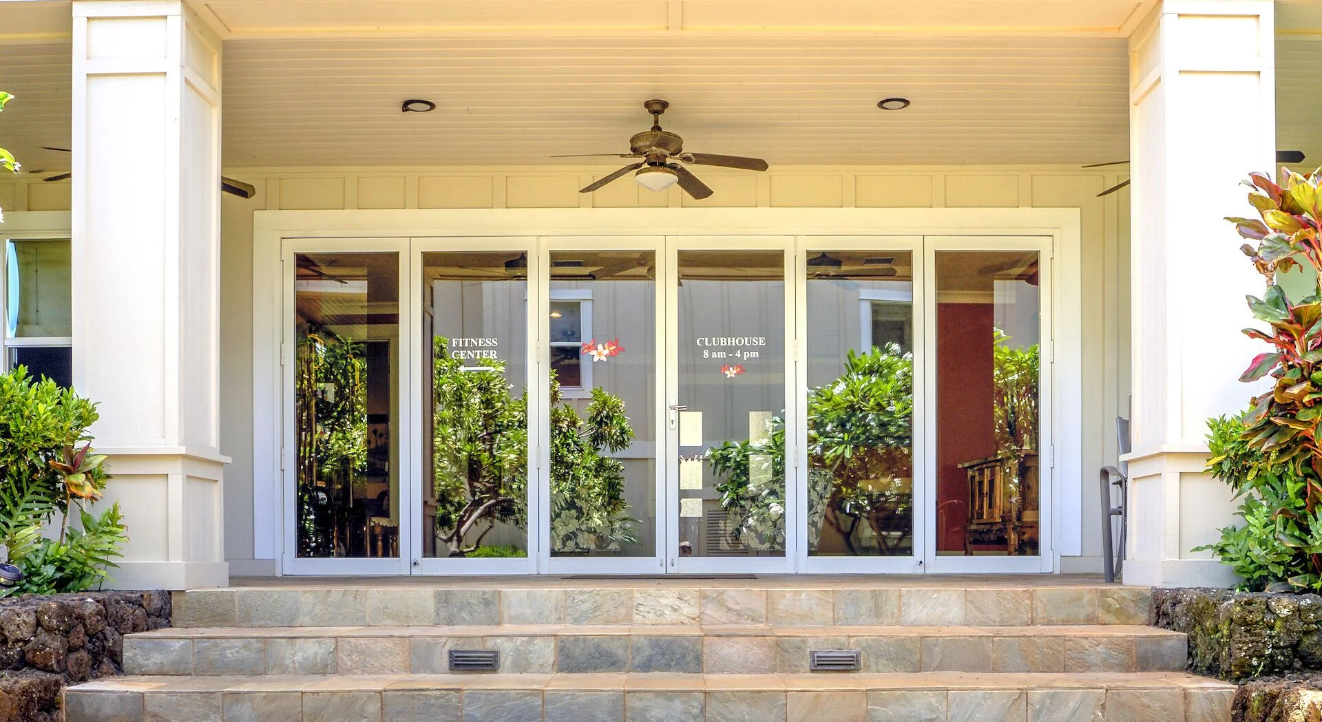 Entrance to the clubhouse